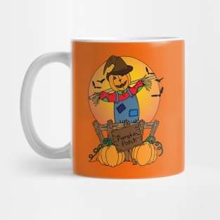 Halloween Scarecrow and Pumpkins Mug